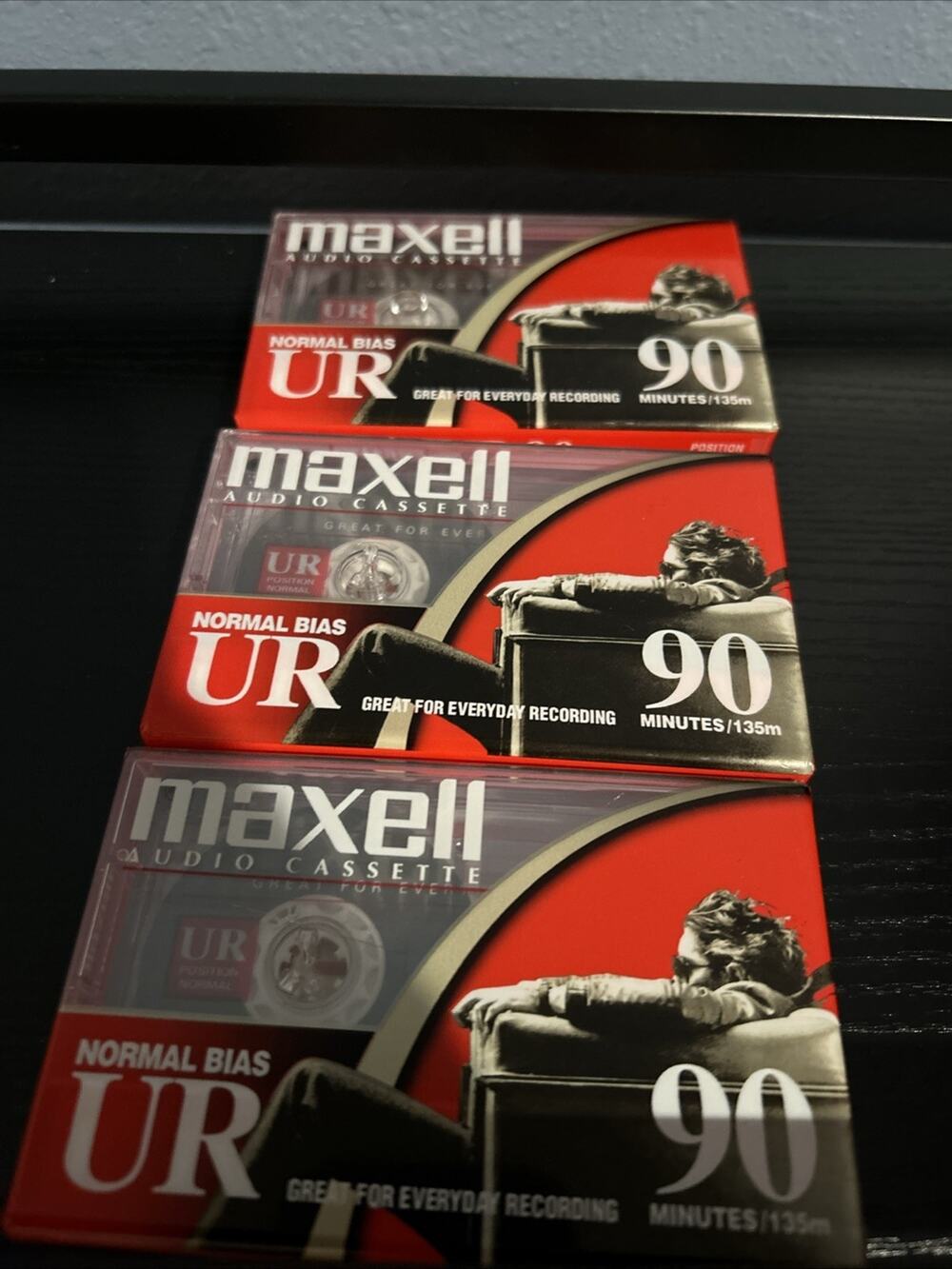 Maxell UR-90 Blank Cassette Tapes 90 Min. Audio (3 Qty.)